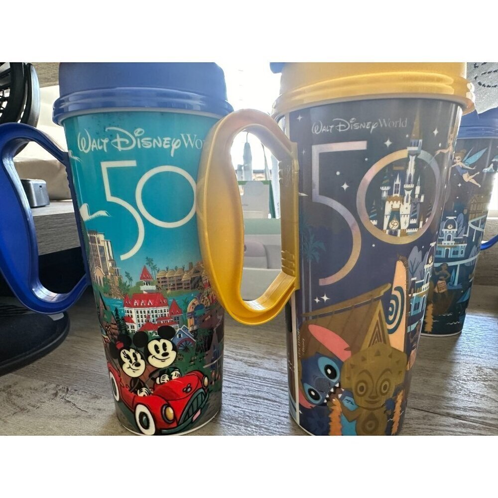 Two Disney 50th Anniversary‎ refillable cups